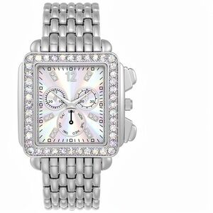 Silver w/Clear Rhinestone 3eye Bracelet Watch